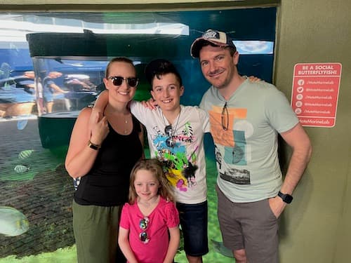 A recent photo of me and the family